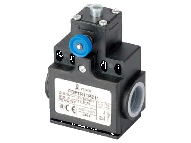 Eindschakelaar; pin Ø8mm,met reset; NO + NC; 10A; max.400VAC Eindschakelaar; pin Ø8mm,met reset; NO + NC; 10A; max.400VAC